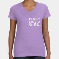 Women's V-Neck Fine Jersey Tee Thumbnail