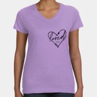 Women's V-Neck Fine Jersey Tee Thumbnail