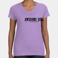 Women's V-Neck Fine Jersey Tee Thumbnail