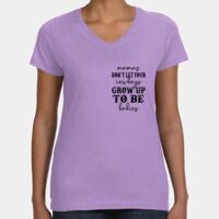 Women's V-Neck Fine Jersey Tee Thumbnail