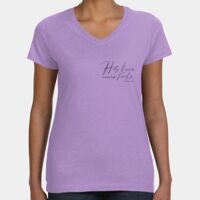 Women's V-Neck Fine Jersey Tee Thumbnail