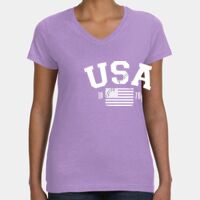 Women's V-Neck Fine Jersey Tee Thumbnail