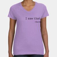 Women's V-Neck Fine Jersey Tee Thumbnail