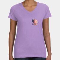 Women's V-Neck Fine Jersey Tee Thumbnail