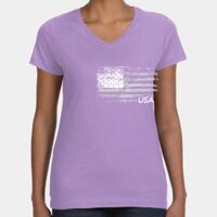 Women's V-Neck Fine Jersey Tee Thumbnail