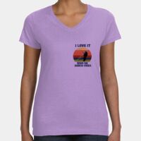 Women's V-Neck Fine Jersey Tee Thumbnail