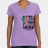 Women's V-Neck Fine Jersey Tee Thumbnail