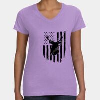 Women's V-Neck Fine Jersey Tee Thumbnail