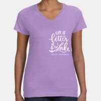 Women's V-Neck Fine Jersey Tee Thumbnail