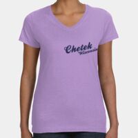 Women's V-Neck Fine Jersey Tee Thumbnail