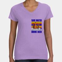 Women's V-Neck Fine Jersey Tee Thumbnail