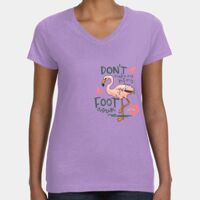 Women's V-Neck Fine Jersey Tee Thumbnail