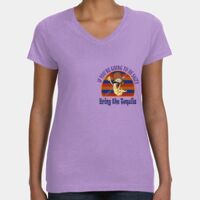 Women's V-Neck Fine Jersey Tee Thumbnail