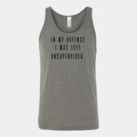 Unisex Jersey Tank Thumbnail